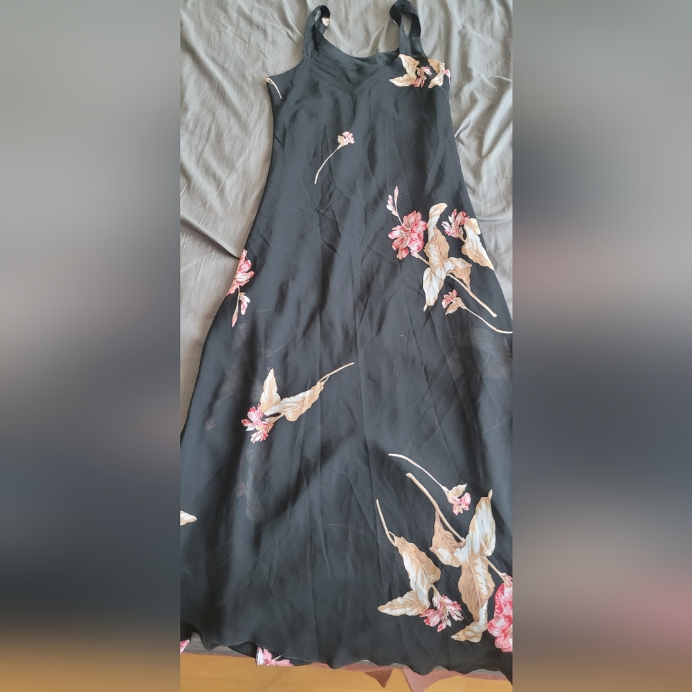 Floral Black Dress